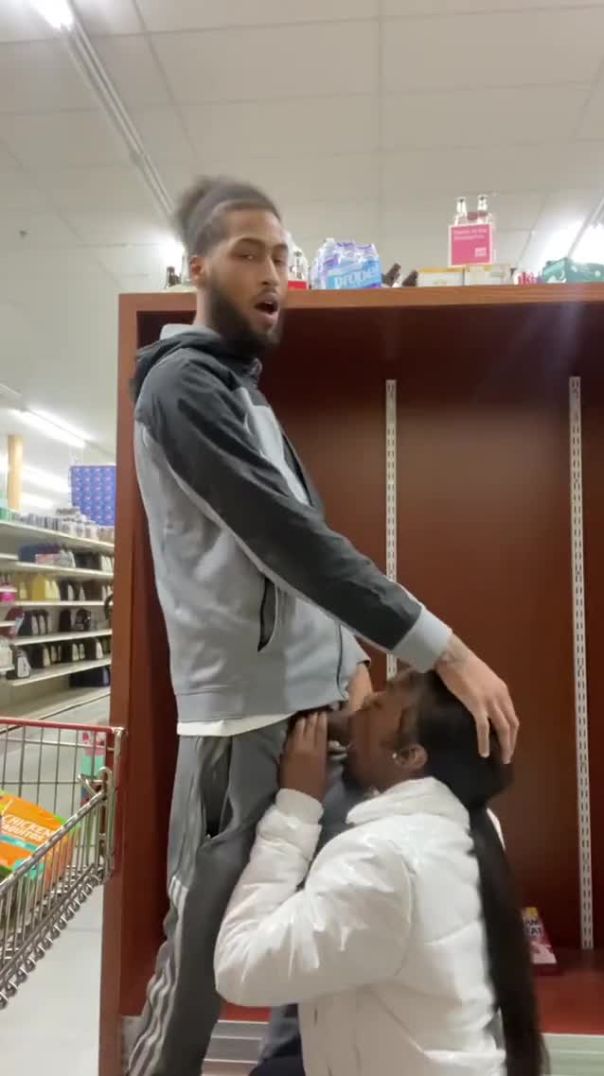 A quick blowjob for my man in store